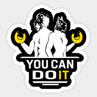 Gym Motivation You Can Do It Sticker